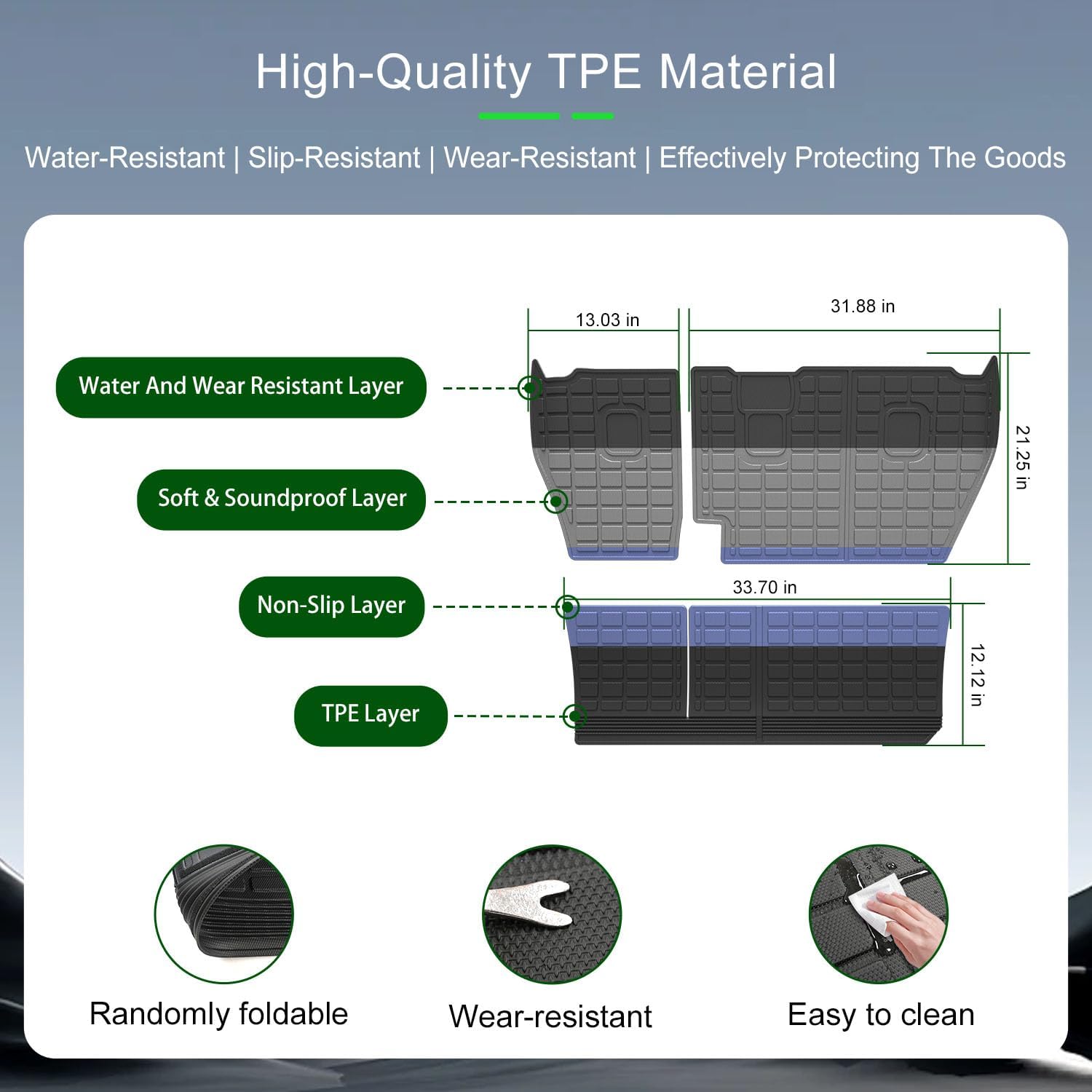 xipoqix Backrest Mats Compatible with 2018-2025 Jeep Wrangler JL Unlimited 4X4 Back Seat Protector Cargo Mat TPE All Weather Replacement for 2018-2025 Jeep Wrangler JL Accessories (Backrest Mats)