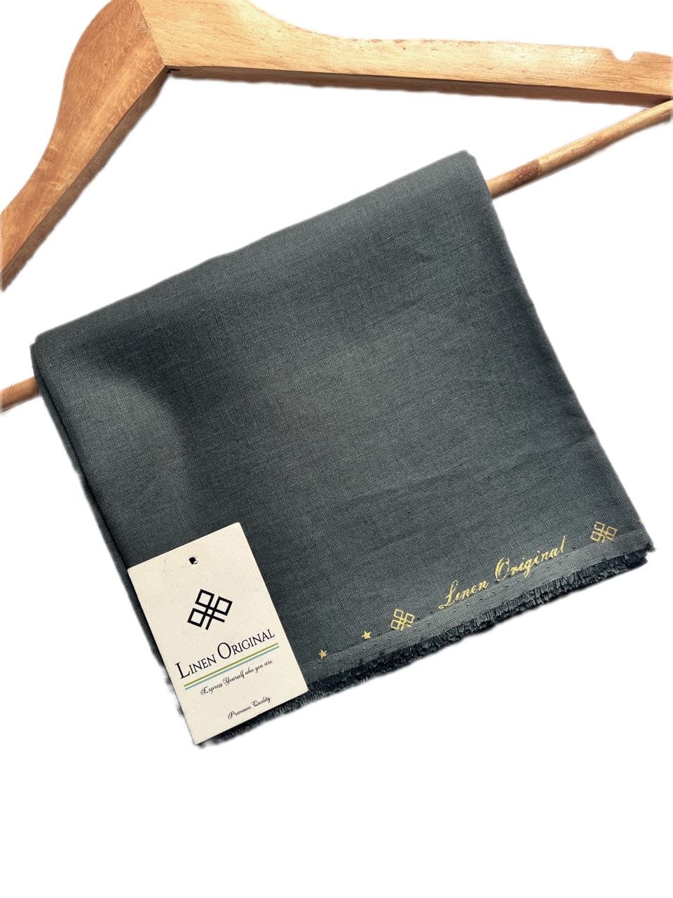 Linen Original-100% Pure Linen Shirt Material in Solid Colours (1.60 Meter Length 58 inches Width 70 Lea Fabric (Dark Grey)-image-30