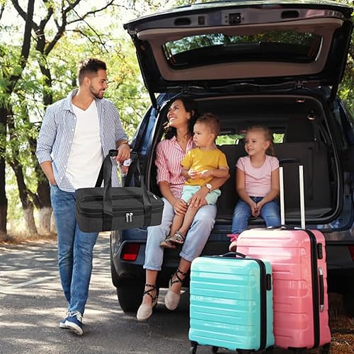 Miniatura 6 de Cazuela aislada, portador de cazuela para alimentos calientes o fríos, bolsa transportadora de platos expandible, bolsa portátil para tartas, bolsa