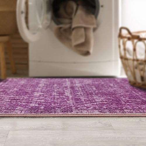 Miniatura 163 de Antep Rugs - Alfombras antideslizantes (antideslizante) 4 x 6 con parte trasera de goma floral geométrica de bajo perfil para interiores