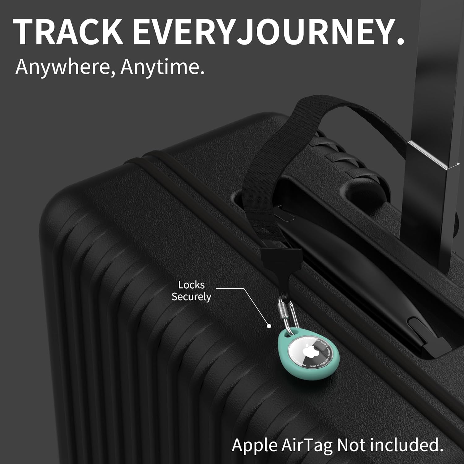 SPGUARD Apple Air Tag Holder (1st/2nd Generation)- 4 Pack Air Tagholder Keychain with Professional Carabiner, Waterproof & Shockproof TPU Air Tag Case 2/1 for Keys, Backpacks, Pets, Luggage, Kids