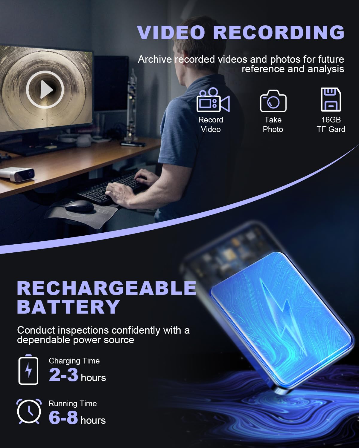配管カメラ 検査カメラ 距離カウンター付 IP68防水内視鏡 12LEDライト付き Amazon.co.jp: HBUDS セルフレベリング配管カメラ 7mm厚ケーブル付き