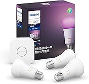 Philips Hue(フィリップスヒュー) スマート電球 LED電球 E26 フルカラー 電球色 昼光色 Alexa対応 照明 ライト ランプ 調光 Echo Google Home Siri 【日本正規品】 フルカラースターターセット Bluetooth+Zigbee
