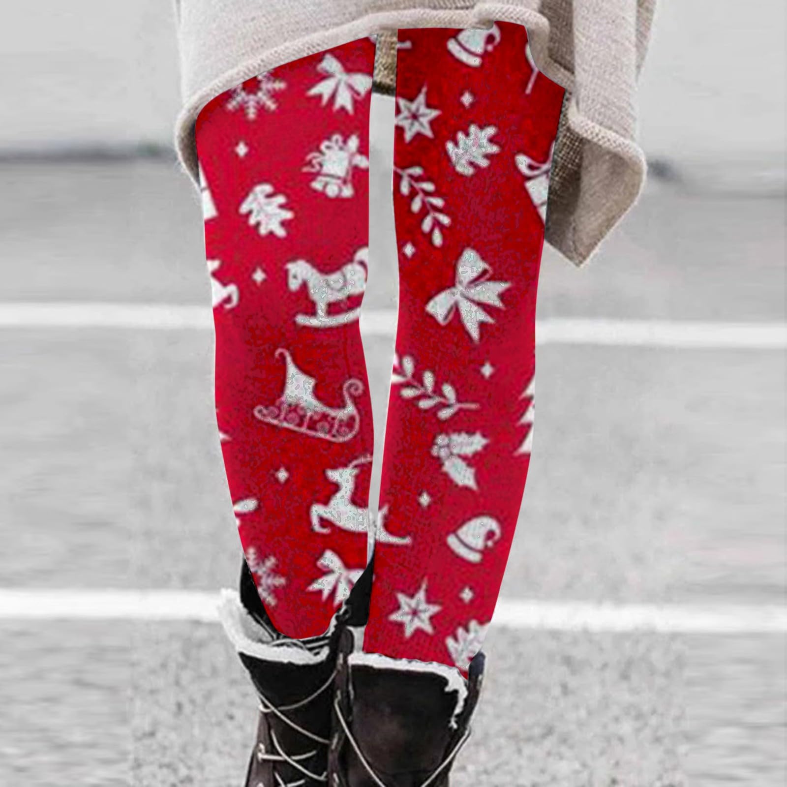 Damskie wąskie spodnie z nadrukiem Boże Narodzenie jesień i zima wewnątrz wygodne codzienne czarne legginsy spodnie damskie dolne spodnie ubrania nauczyciela dla kobiet moda damska prezenty na Boże