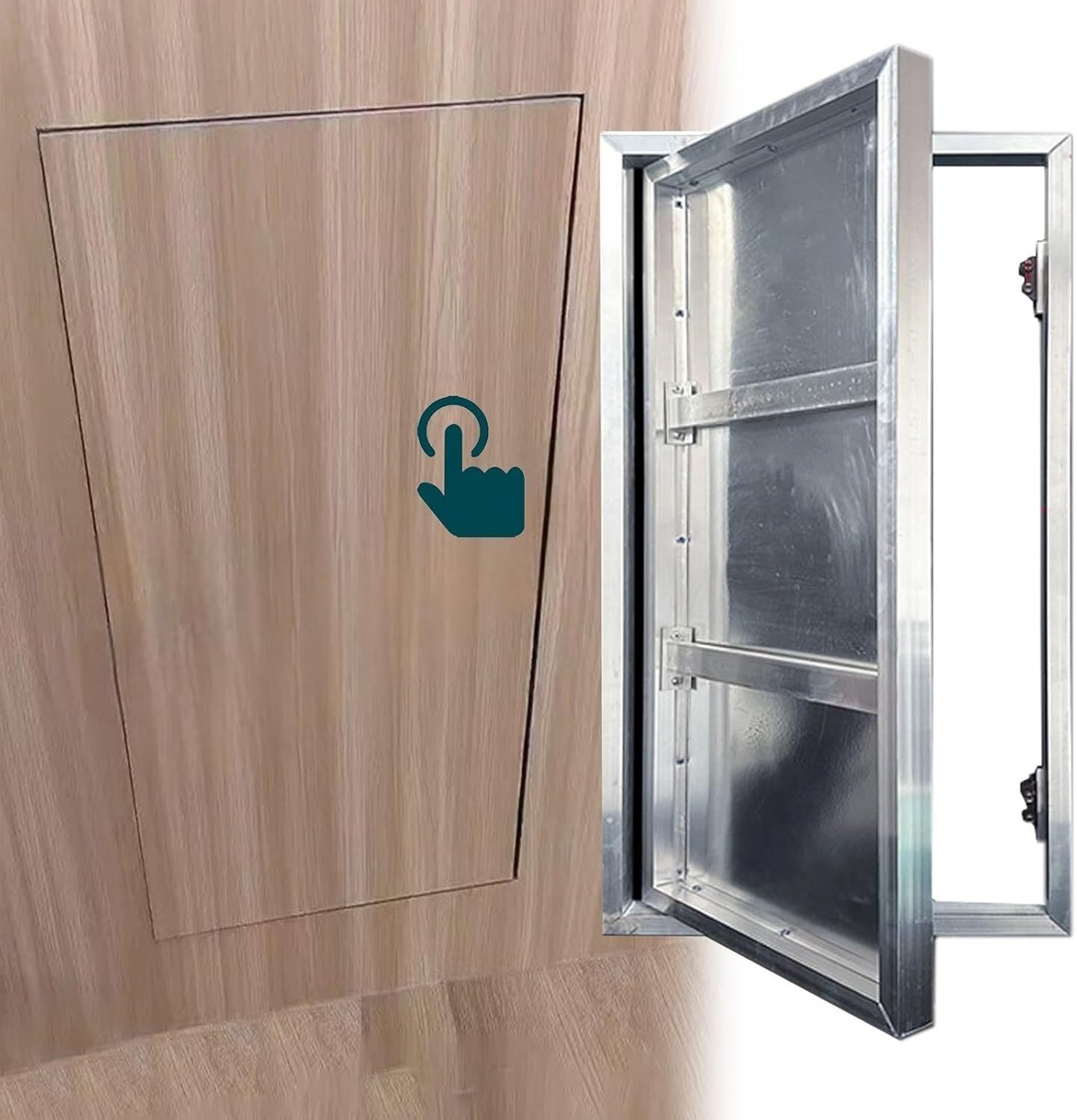 Cucce One Color Pipe Inspection Hatch Invisible Drywall Access Panel For Tile/Wood Wall, Seamless Concealed Shower Valve Cover Plate(Wxh 50X100cm)