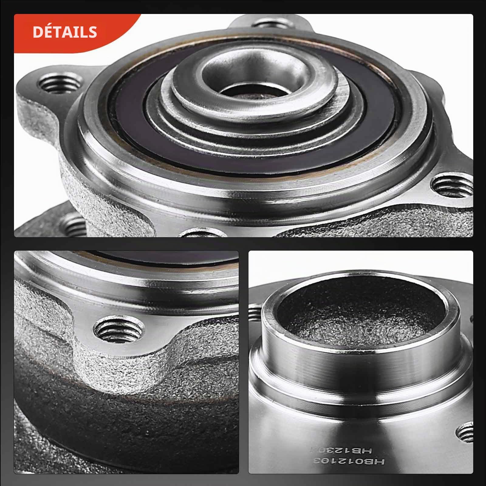 Lot de 2 roulements de roue arrière compatible avec M-i-n-i R50 R53 M-i-n-i Cabriolet R52 Cooper Cooper S John Cooper Works One 2001-2006 33416756830