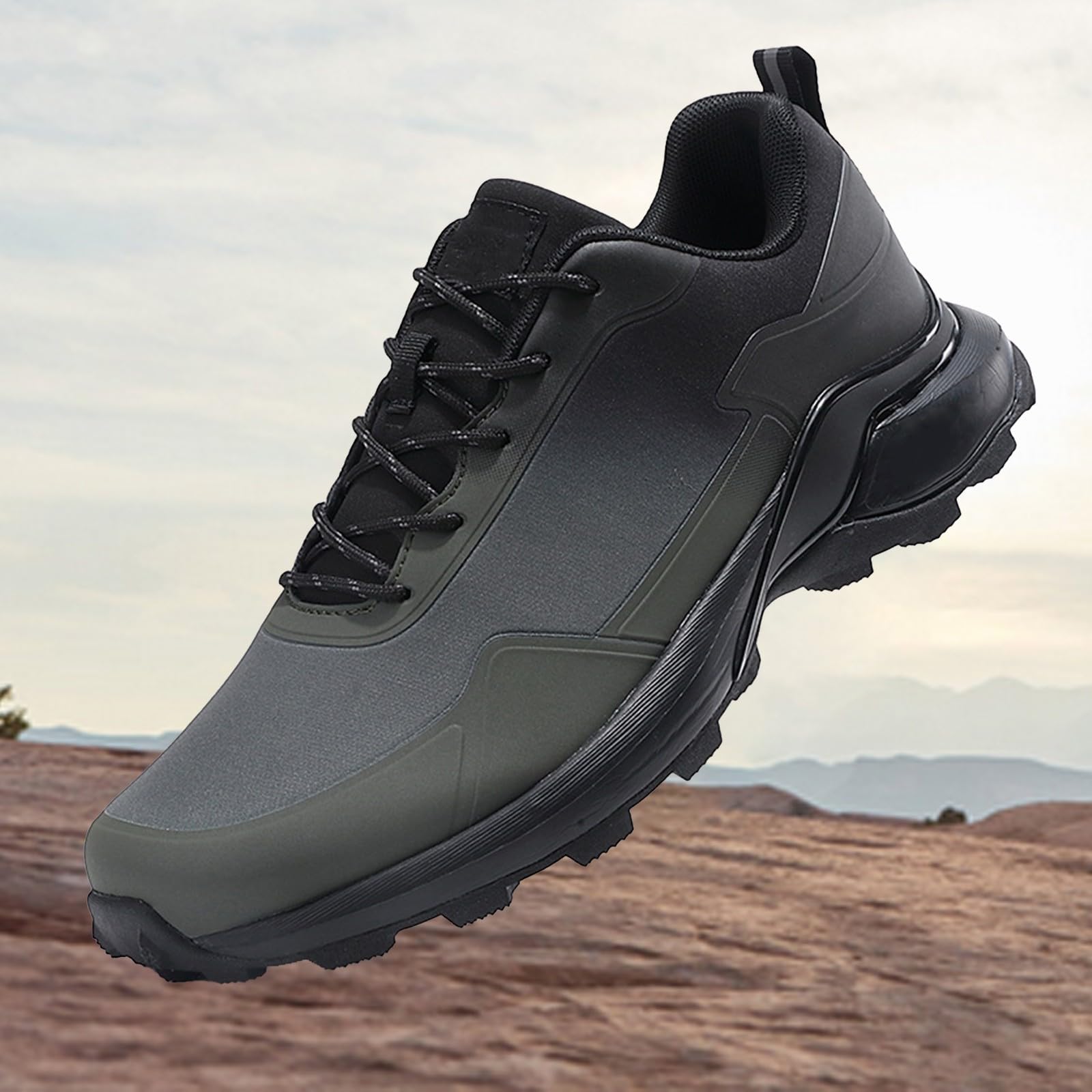 Zapatos de senderismo ligeros para hombre, suela gruesa, cómodos