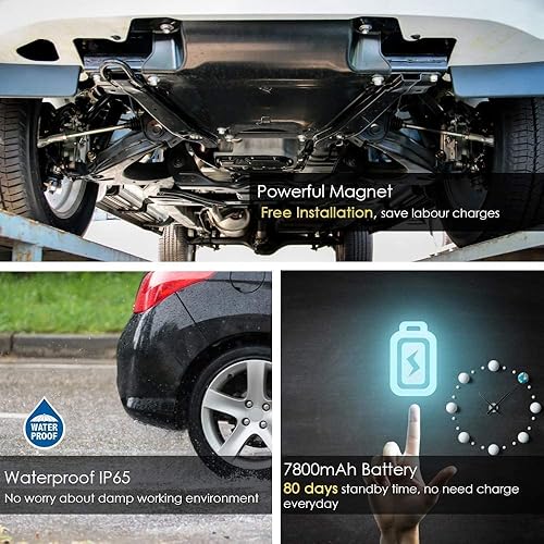 Miniatura 4 de Rastreador GPS 4G para vehículos, 7800 mAh, impermeable, en tiempo real, rastreador GPS con imán fuerte, dispositivo de seguimiento oculto