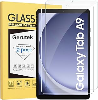جيروتيك [عبوة من قطعتين الزجاج المقوى لسامسونج جالكسي تاب A9 2023 8.7 انش SM-X110-X115-X117 صلابة 9 مضادة للخدش خالية الفقاعات عالية الدقة واقي شاشة 8.7 شفاف