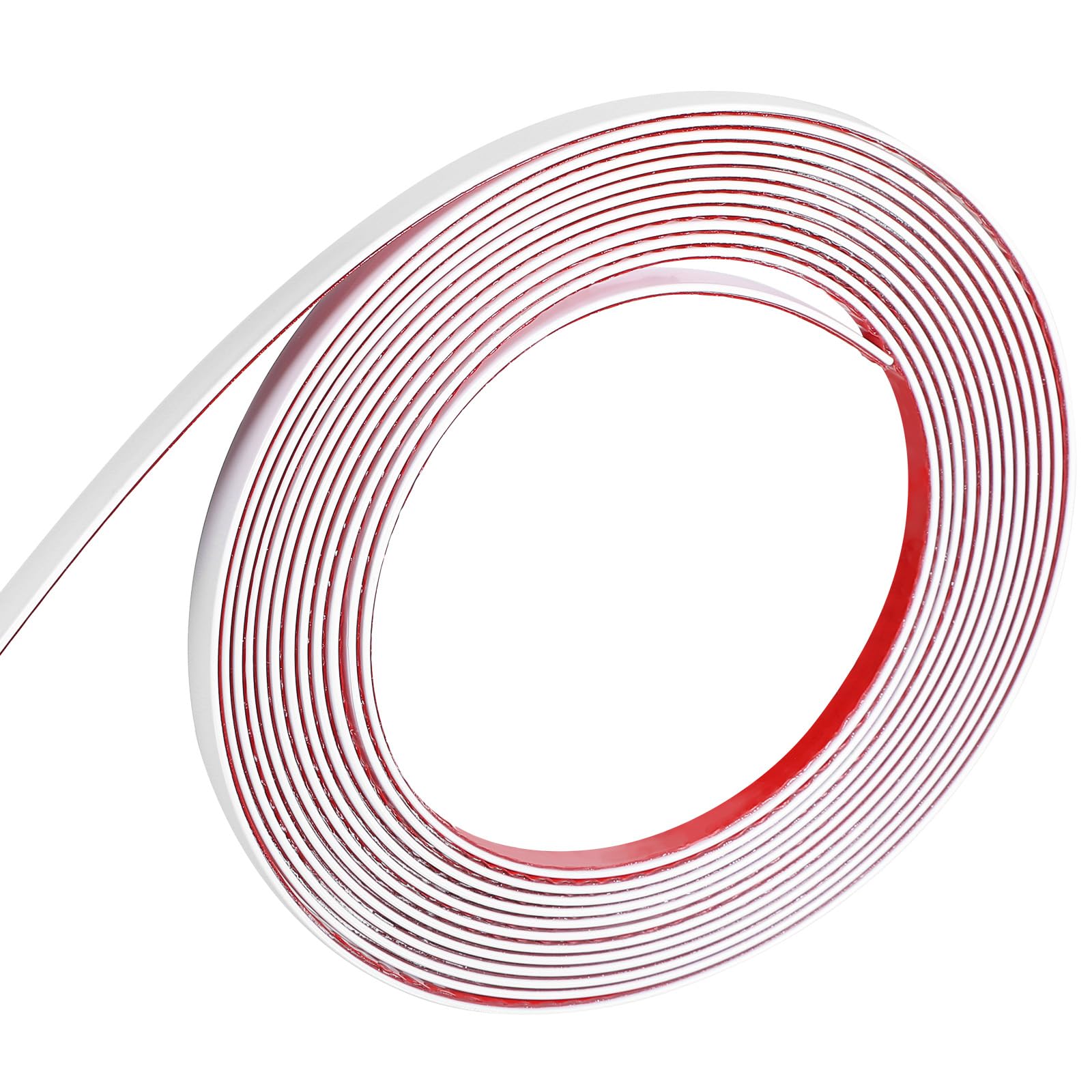 5m X 0.7cm White Molding Trim Peel and Stick, Flexible Molding Trim for Tile and Wall Edges Wall Ceiling Floor Cabinet Tile Edge Moulding Self-Adhesive Panel Moulding for Tiles and Walls Edges