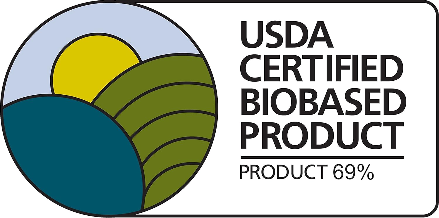 Samsill Earth’s Choice Biobased Durable 3 Ring Binder, Clear View 2 Inch Binder, D-Ring, Up to 25% Plant Based Plastic, USDA Certified Biobased, Black
