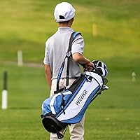 Vista 7 de Juego de palos de golf Precise X7 para niños – Juego junior de golf para niños y niñas con ejes de grafito ligeros, híbrido, putter y bolsa