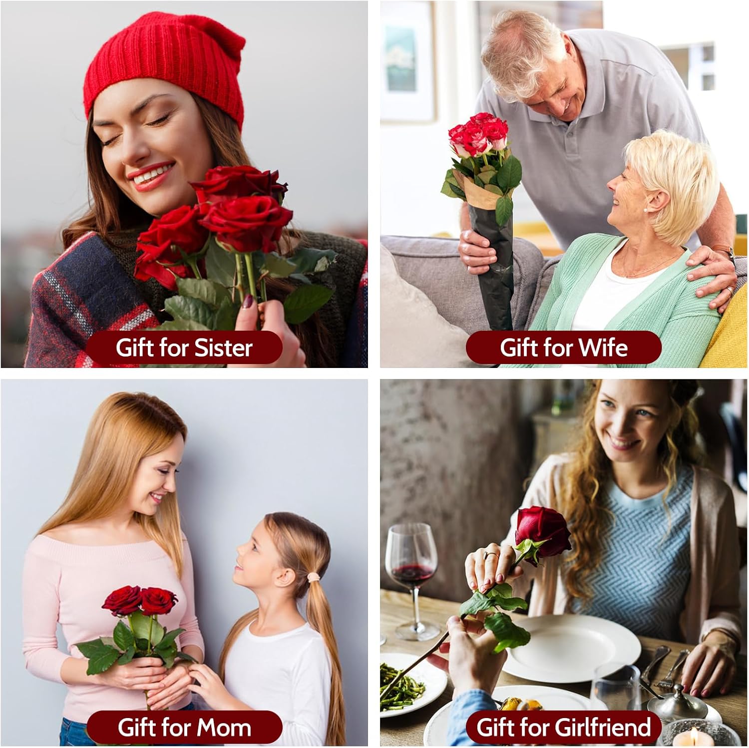 Yamonic Preserved Flowers Rose Gifts for Mom Grandma, Mom Birthday Gifts for Women, Mothers Day Real Flower Rose Gifts for Mom,Her,Wife,Girlfriend on Christmas,Valentine's Day,Anniversary(5 Rose) - Image 8