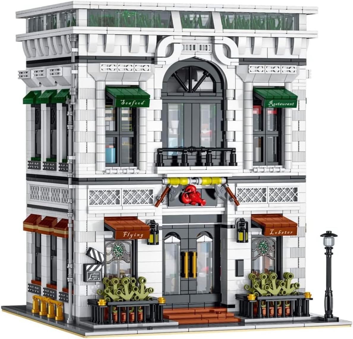 General Jim's Modular City Building Set – Lobster Seafood Restaurant Edition - MOC City Alternative Brick Set
