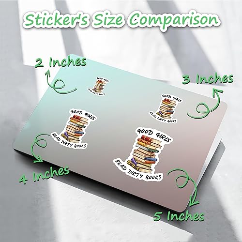 Miniatura 5 de 314PI Calcomanías de libros sucios con texto en inglés "Good Girls Read Dirty", calcomanías de Kindle, calcomanías divertidas, calcomanías de libros