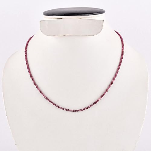 Miniatura 96 de Gargantilla de piedras preciosas naturales, cuentas redondas facetadas, joyería chapada en plata, cristales curativos, cumpleaños, hecho a mano