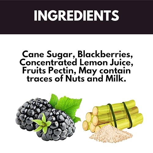 Miniatura 7 de Mure Jam Preserves (Blackberry) Andresy Mermelada francesa totalmente natural caña de azúcar pura frasco de 9 oz Confitures a l'Ancienne, One