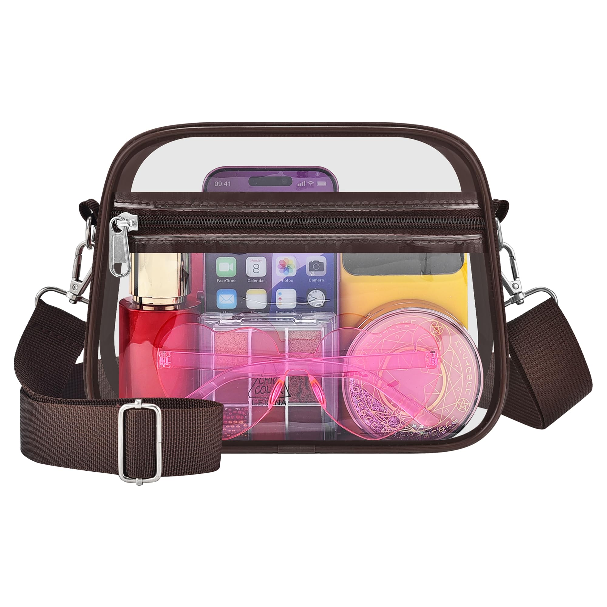 Oraben Clear Bag for Stadium Events Clear Purse Stadium Bag Satchel Handbags for Sports Events Concerts Festivals