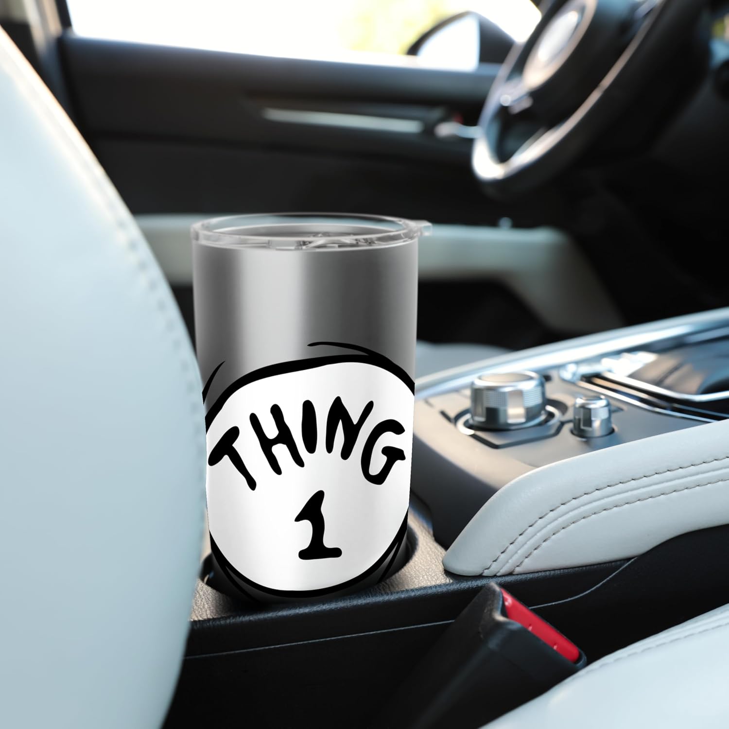 Dr. Seuss Thing 1 Emblem Color Option Stainless Steel Insulated Tumbler