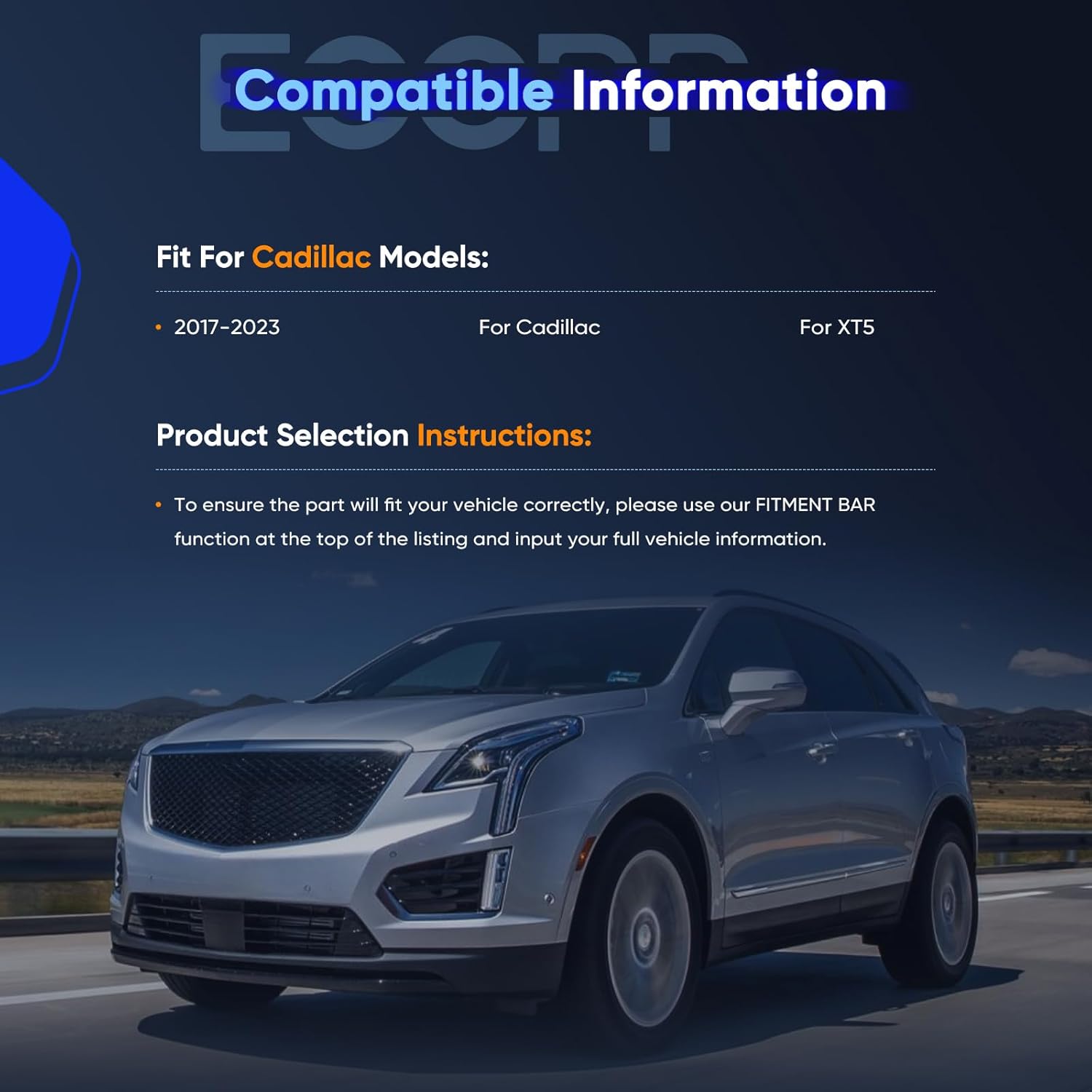 ECCPP Sunroof Sunshade Shade Curtain Cover Replacement for 2020 for Cadillac XT5 2.0L,2017-2020 for Cadillac XT5 3.6L 84498440 Beige