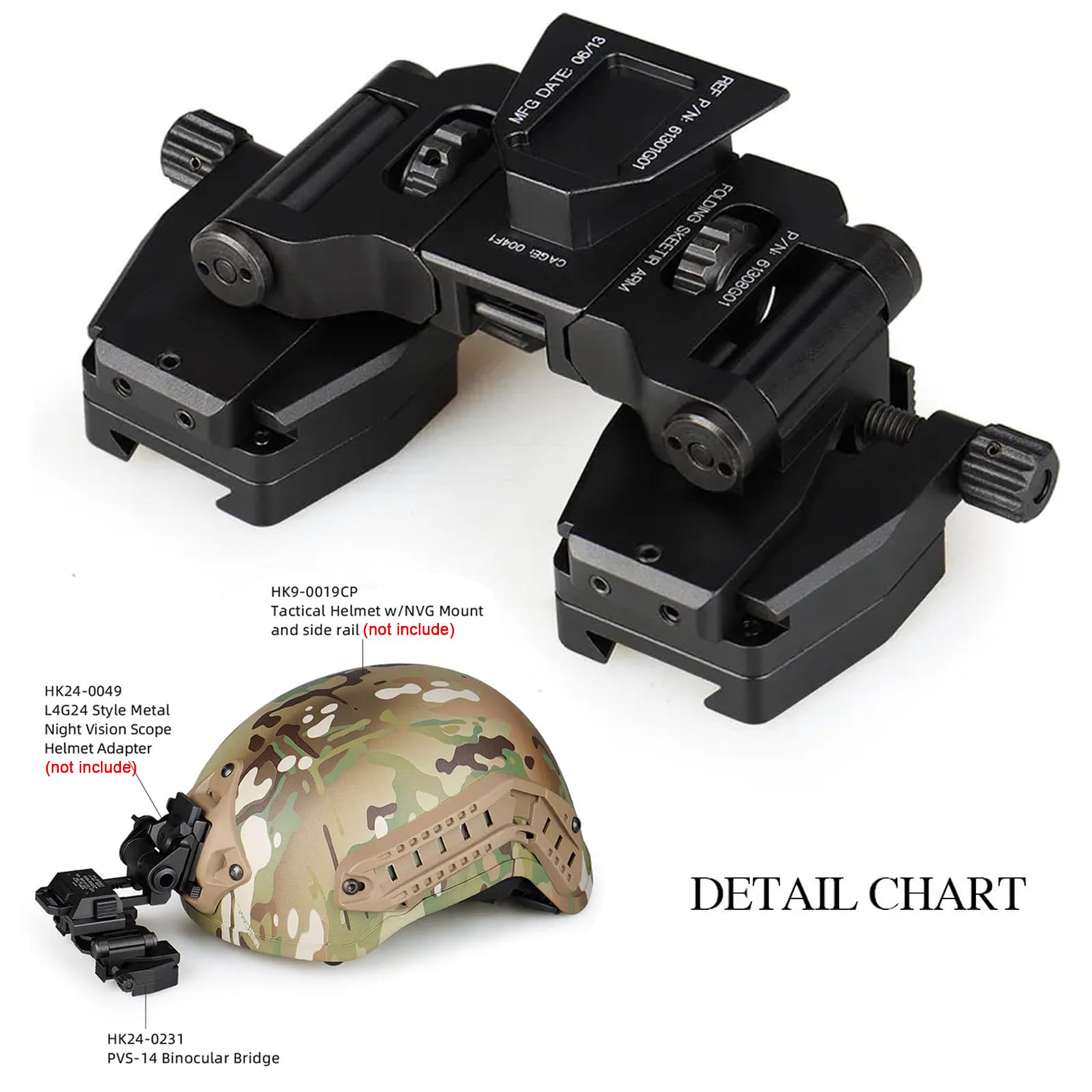 SUZLAZYR PVS-14 Binocular Bridge NVG Mount Light Weight Night Vision Goggles Night Vision Adapter for PVS 14 Night Vision Binoculars Monocular Or Binocular