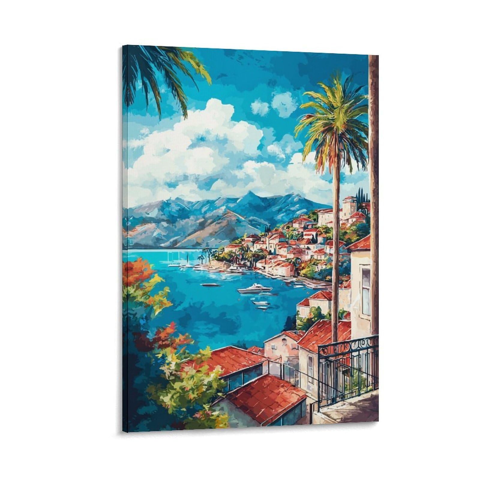 Catalina Island Poster 24x36inch(60x90cm) Vintage Watercolor Canvas Art