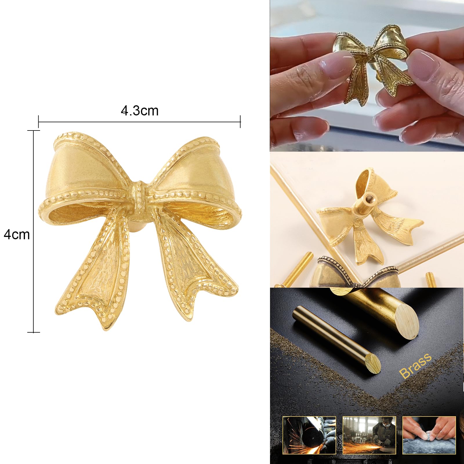 CatchDragon 2-Pack Dragon Brass Cabinet Knobs – Antique Gold Drawer Pulls, Vintage Decor For Kitchen, Dresser, Furniture