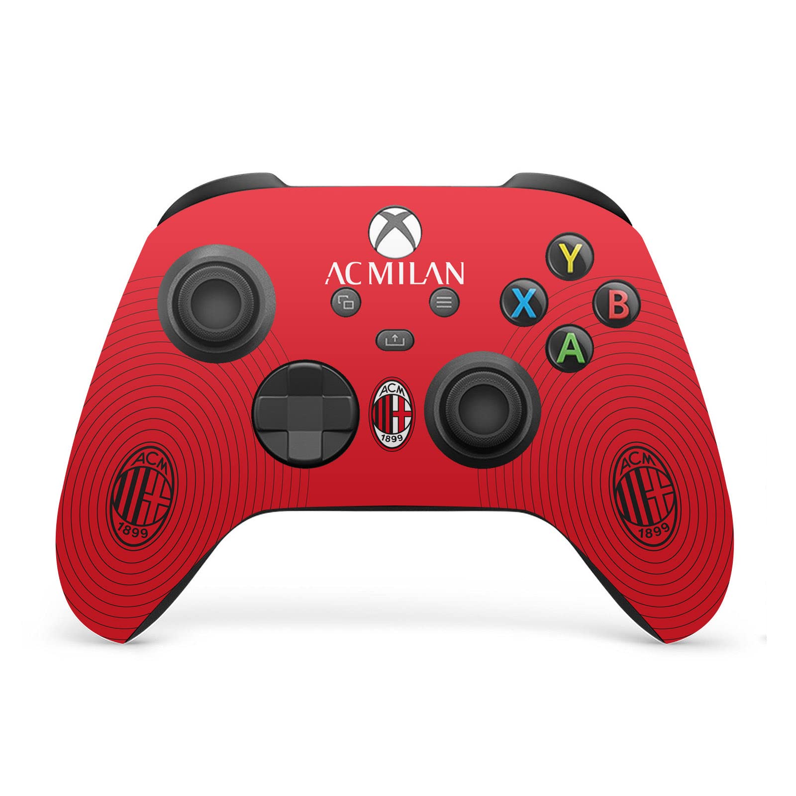 Head Case Designs sous Licence Officielle AC Milan Rouge Et Noir Art Vinyle Autocollant De Jeu Peau Autocollant Couverture Compatible avec Xbox Series X Console and Controller Bundle