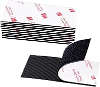 Vista 9 de Cinta de gancho y bucle de 1 pulgada x 20 pies, tira de adhesión resistente, cinta autoadhesiva de enclavamiento, tiras de montaje adhesivas