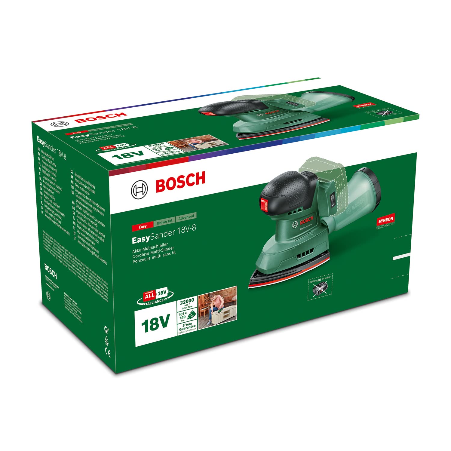 Bosch EasySander 18V-8 akumulatorowa szlifierka uniwersalna 18V do drewna