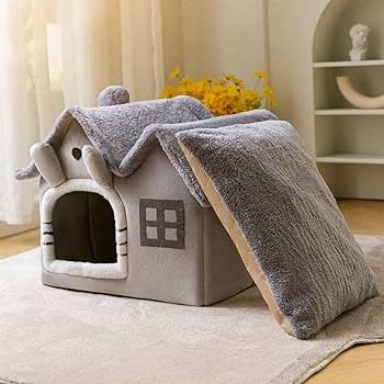 Amazon | Yubbuio ペット ハウス ペットベッド 犬 猫 ドーム型