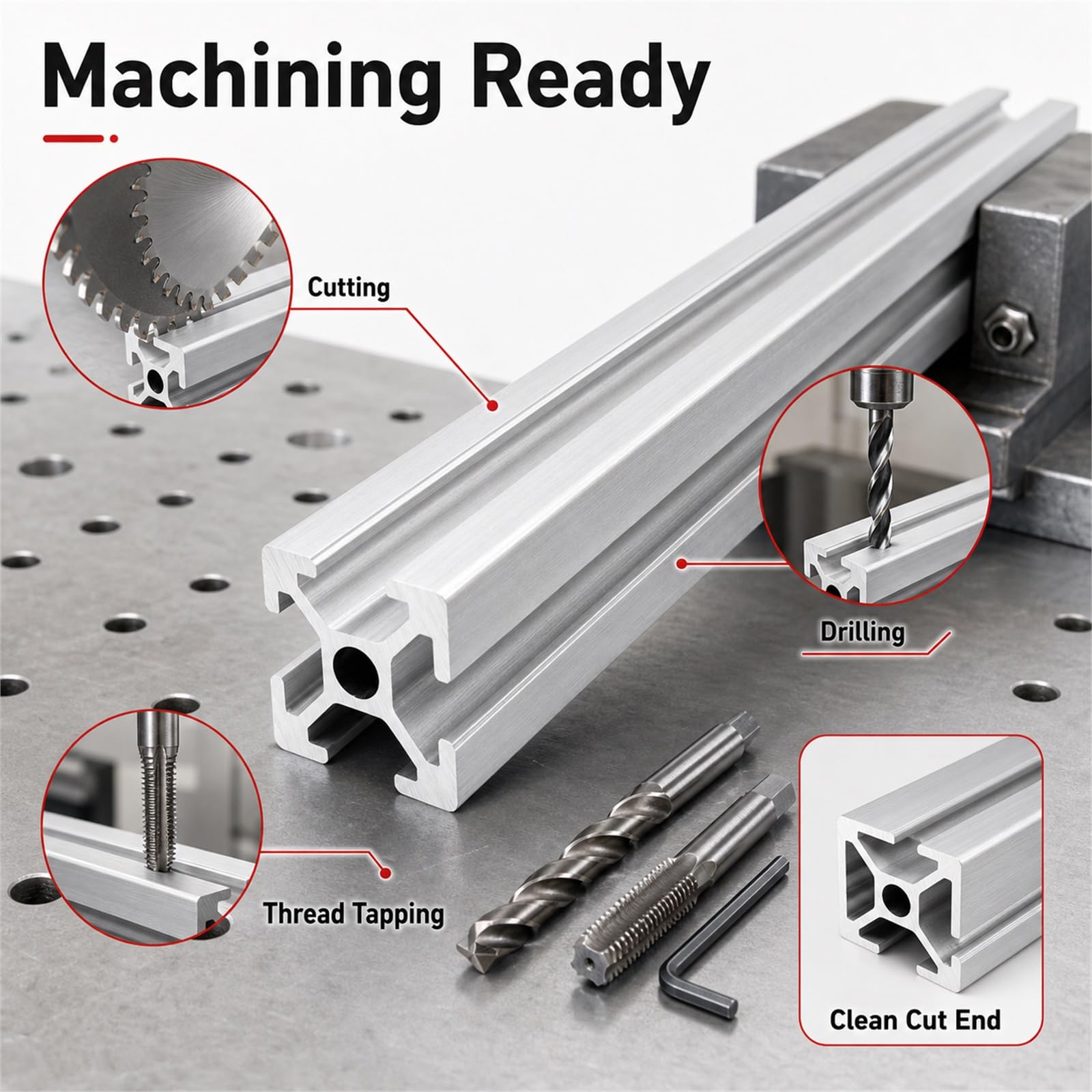 Profilé Aluminium,T Tipo Profilo in Alluminio Guida Lineare,Guida Lineare Estrusa Anodizzata,Struttura Robusta,per Stampanti 3D,Macchine CNC Fai da Te