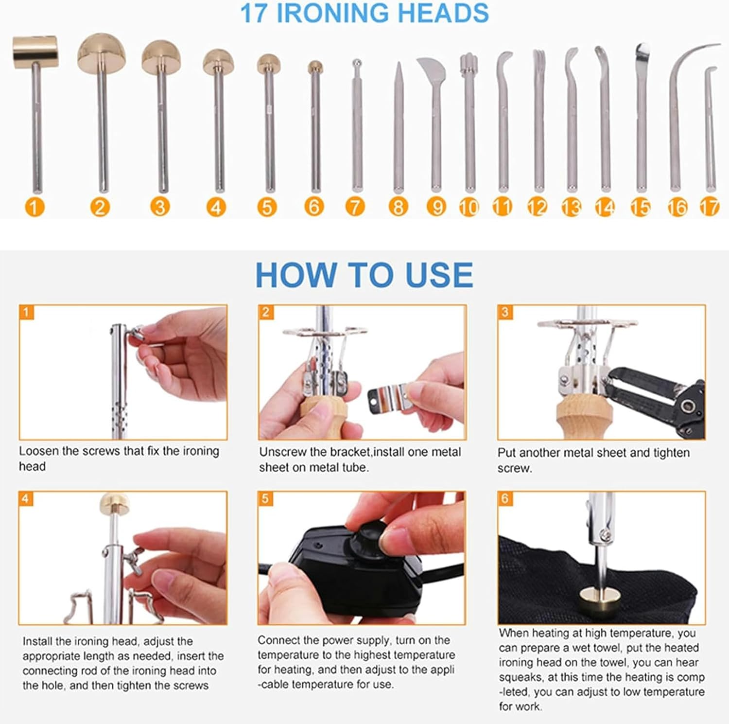 Electric Fabric Flower Maker, 17 Heads Heads Fake Flower Making Tools, Adjustable Temperature Artificial Flower Ironing Machine