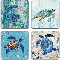 Vista 13 de American Eagle - Juego de 4 posavasos cuadrados de goma reciclada