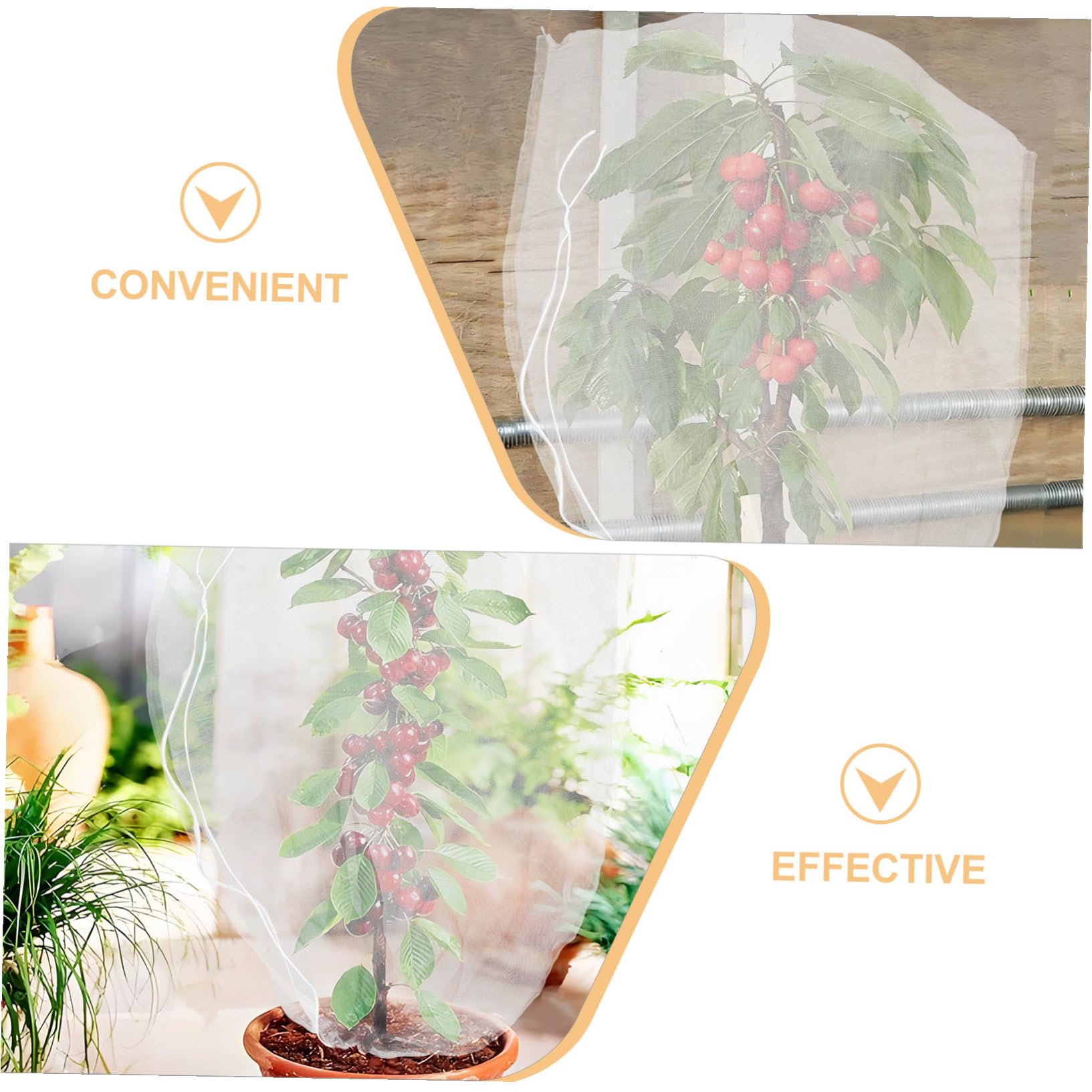 8 Piezas Bolsa de Malla para Plantas con Cordón Protectora para Árboles Frutales y Huertos Malla Fina para Jardín contra Insectos Cobertura Reutilizable para Verduras y Frutas
