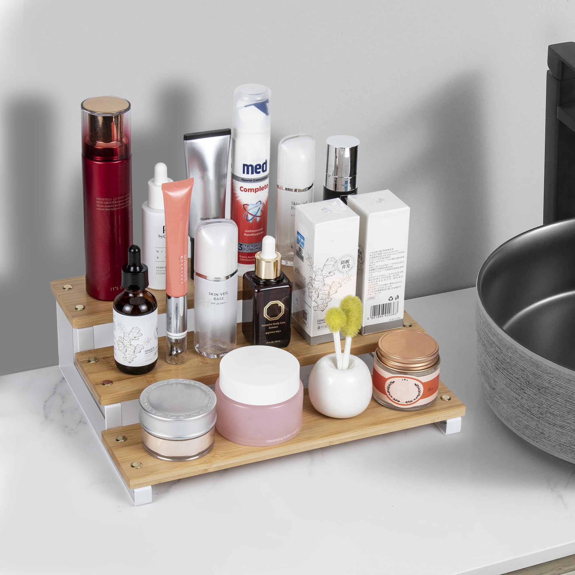 QIWODE Lot De 3 Organiseurs De Placard De Cuisine, étagère En