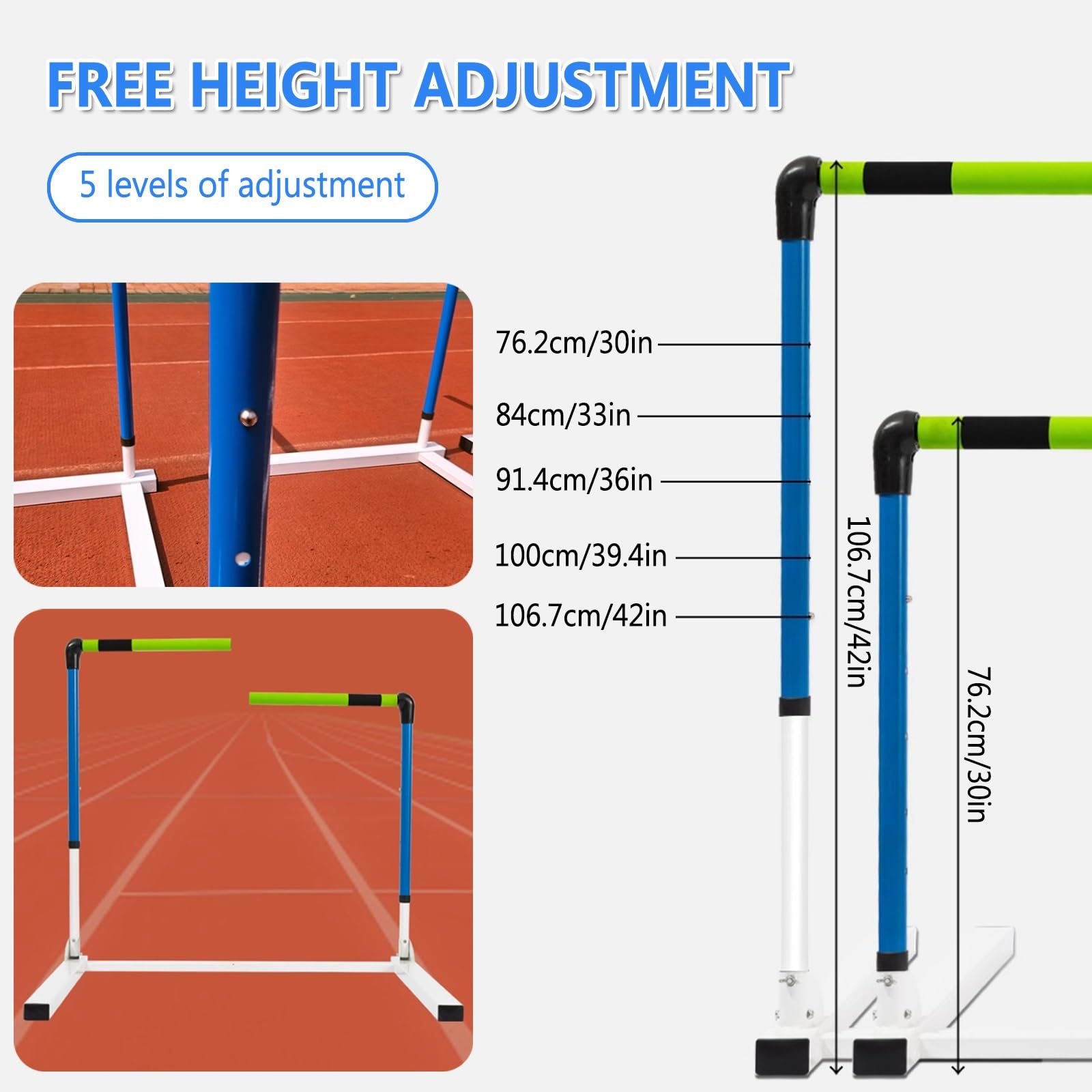 Verstellbare Agility-Trainingshürden für Geschwindigkeit und Springübungen, perfekt für Fußball-, Basketball- und Hindernisparcours-Workouts