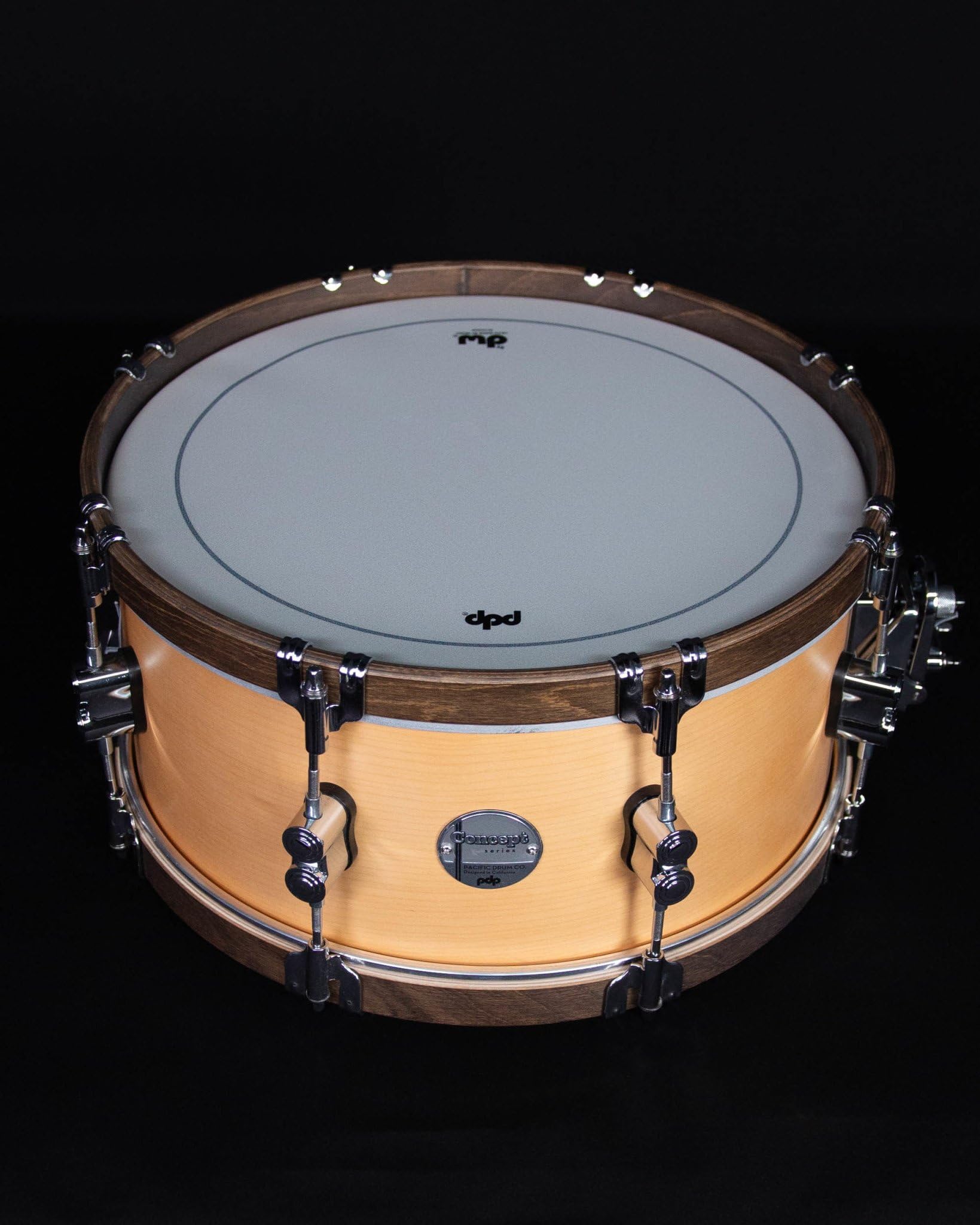 Pacific Drums Concept Classic Snare, 14" x 6,5", Natural Stain, gebeizte Walnuss-Spannreifen