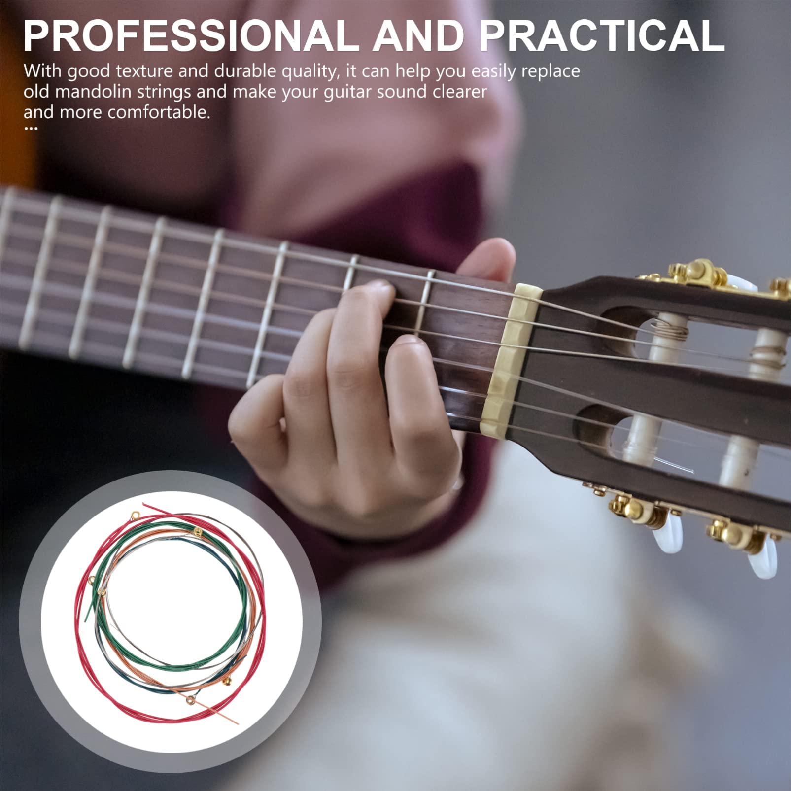 BESTonZON 6pcs Guitar Strings Steel Guitar Strings Kit Set for Beginners Replacement Strings