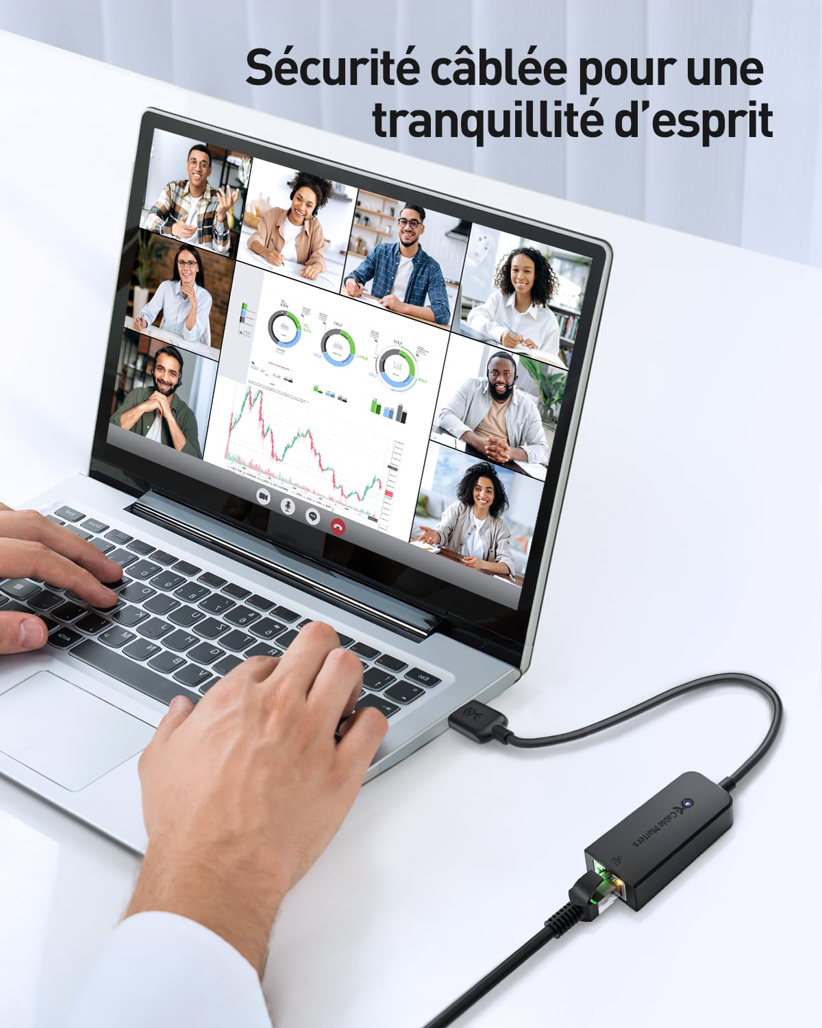 Cable Matters Lot de 2 Adaptateurs USB 3.0 vers Gigabit Ethernet, Noir | 10/100/1000 Mbps LAN, Plug et Play, USB réseau adaptateur, PXE MAC Address Clone, ordinateur portable