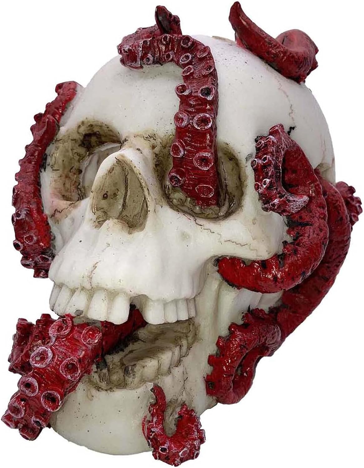 Carefree Fish Halloween Skull Statue Gothic Car Home Decor Aquarium Skeleton Decoration Reptile House Waterproof Paint