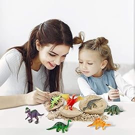BIGEAR Easter Dinosaur Eggs Excavation Dig Kit - Dinosaur Toys for Kids - Break Open 12 Dinosaur Eggs and Discover 12 Cute Dinosaurs - Archaeology Preschool Science STEM Crafts Birthday Gifts for Boys