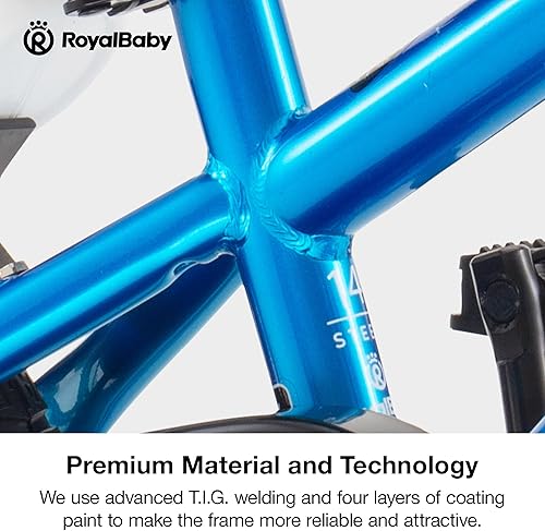 Miniatura 16 de RoyalBaby Kids Bike Freestyle Classic & EZ Balance Pedal Switchable Bicycle, 12 14 16 18 Inch, 3-10 Years Toddler to Big Kids Verde