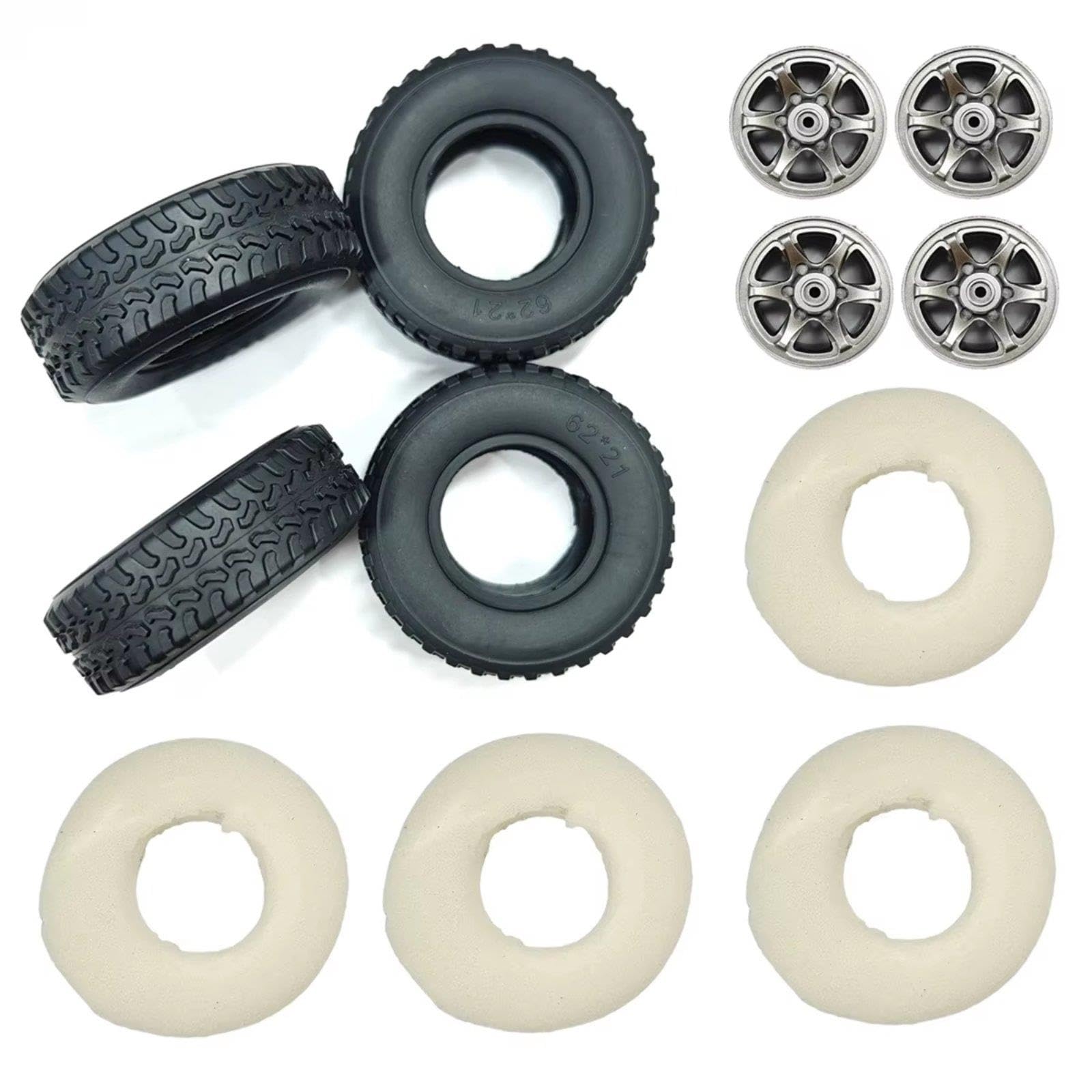 Pieza Rueda Neumático para WPL C14 C24 C34 B14 B24 para LDRC LD1297S LD1299