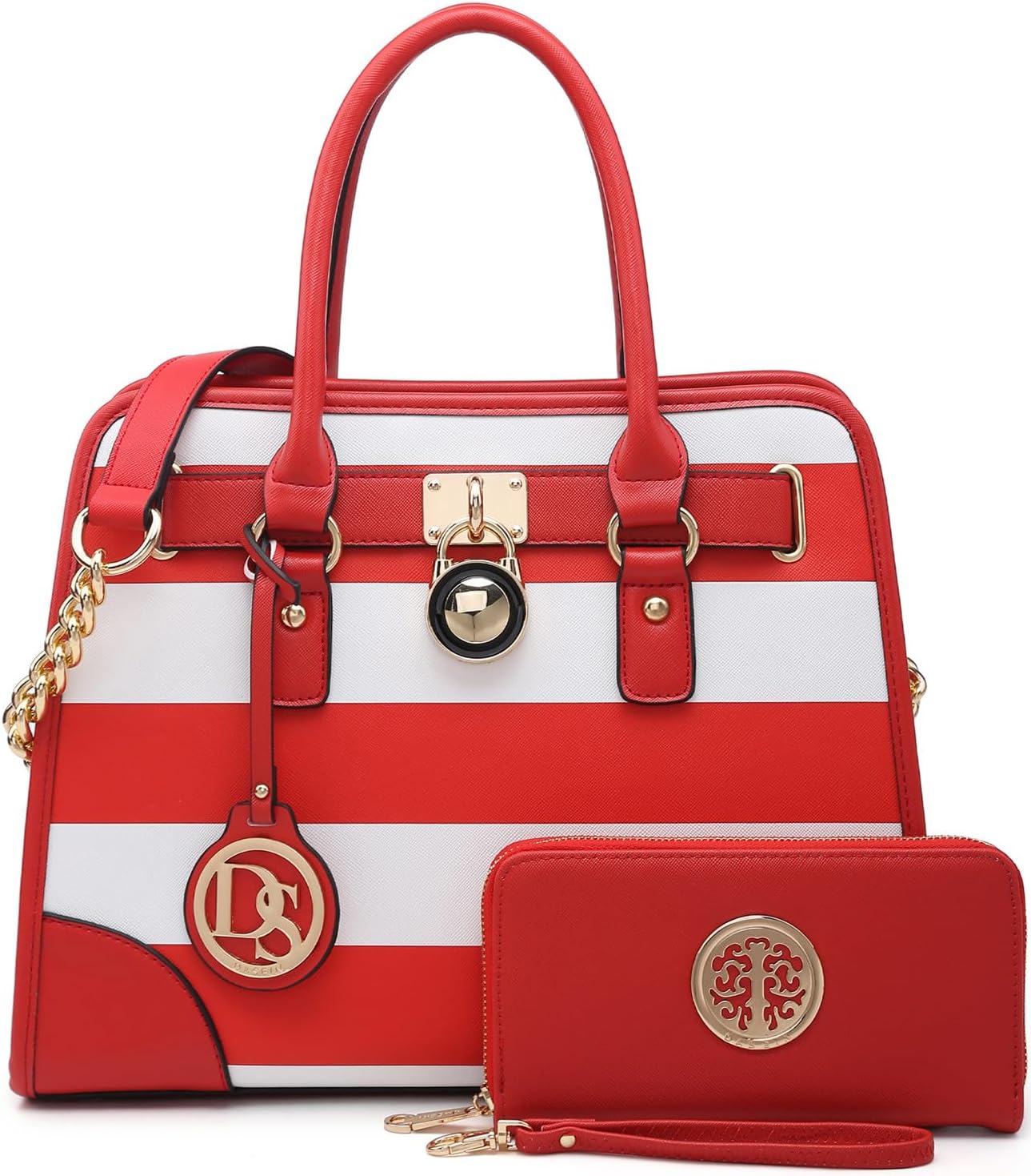 Women Designer Handbags and Purses Ladies Satchel Bags Shoulder Bags Top Handle Bags w/Matching Wallet