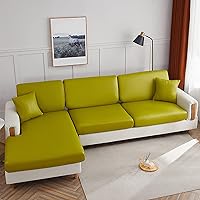 Vista 1 de Fundas de cojín impermeables para sofá, funda de cojín elástica de piel sintética para sofá en forma de L, protector de muebles para sala de estar