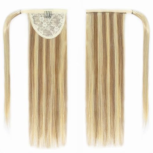 Miniatura 5 de Extensión de cola de caballo de cabello humano Remy 100% real, cola de caballo larga y recta, extensiones de cabello de cola de caballo (16