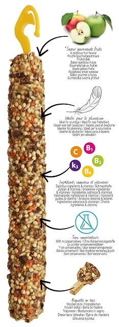 Foto 3 de 4 de Le Gusta Palillos de Frutas para pájaros exóticos/golosinas para pájaros/2 Palillos crujientes