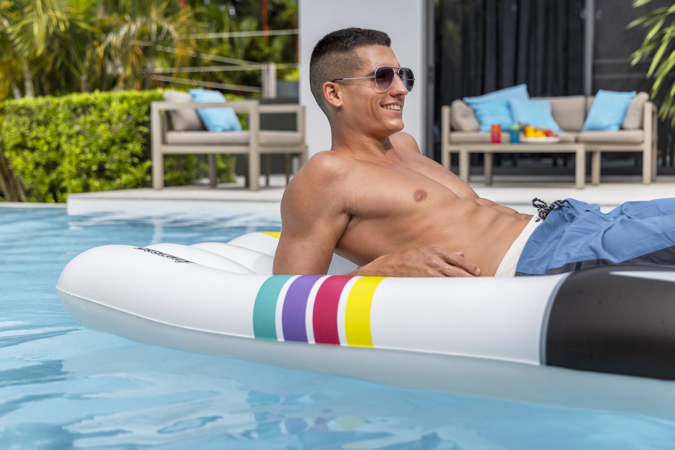 Bestway Flotador para Piscina Tipo Tumbona LP de 6'5" x 57"/1.96 m x 1.45 m