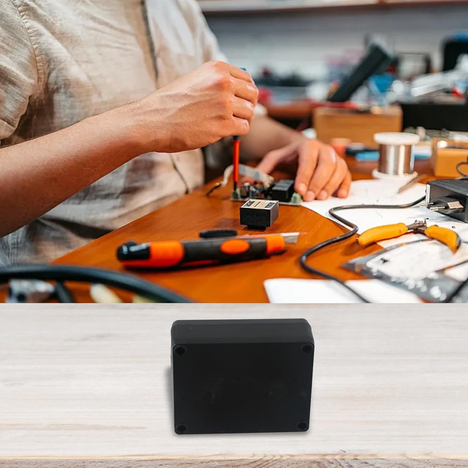 Variable Decade Resistance Box 0-9999.9 Ohm, 5 Range Resistor Lab Test & Calibration, Bakelite Case with 0.1Ω Step Accuracy, 170x135x72mm